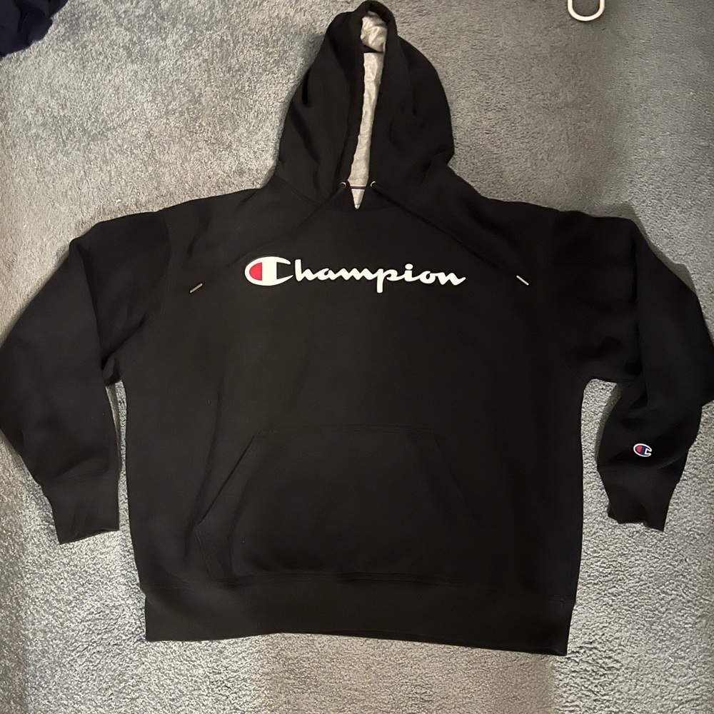 Men’s Champion size XL hoodie black and grey